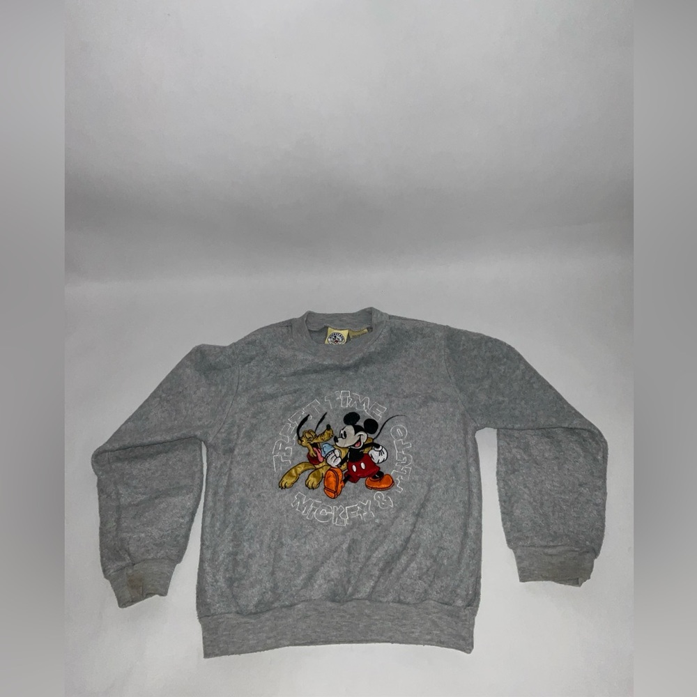 Vintage Mickey Disney 2000s Grey Sweater Kids Size L 7